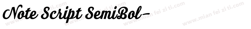 Note Script SemiBol字体转换